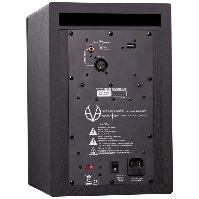 Eve Audio 05 0023 SC207 All Black Yakın-Orta Alan Studio Monitörü (Tek) 150W | 7 İnç GümüşKoni Woofer Sınırlı Üretim Tam Siyah